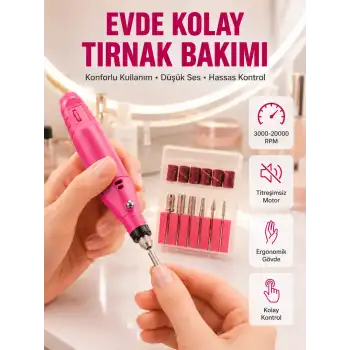 6 Uçlu Elektrikli Manikür Pedikür Seti Yeni Nesil