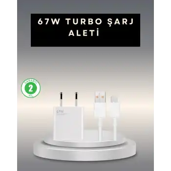 67 Watt Type C Şarj Adaptörü Poco X3 X4 X5 Pro Uyumlu