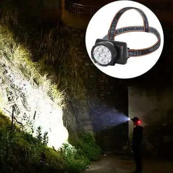 7 Ledli Şarjlı Baret Kafa Lambası  Wt-701