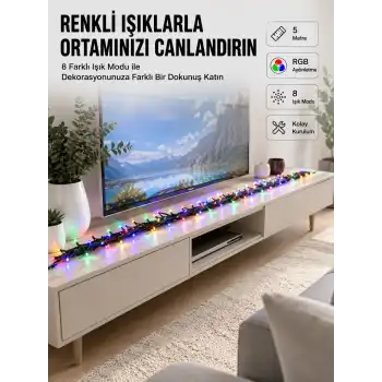 8 Modlu LED Işık Zinciri İç Mekan Dekoratif Aydınlatma