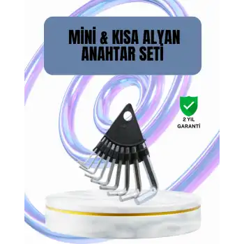 9 Parça Alyan Anahtar Seti Altıgen Uçlu Mobilya ve Tamir İçin