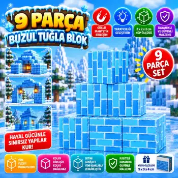 9 Parça Buzul Tuğla Blok