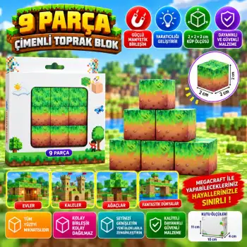 9 Parça Çimenli Toprak Blok