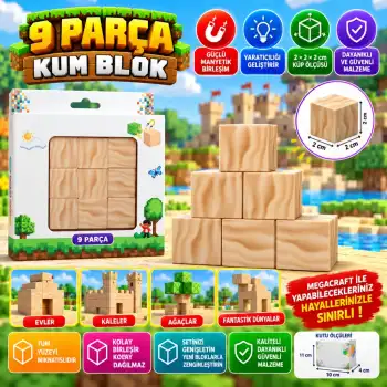 9 Parça Kum Blok