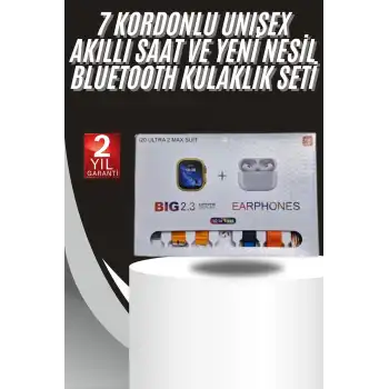 9 Ultra Akıllı Saat 49mm 2inç Ekran 7 Kordonlu ve Bluetooth Kulaklık