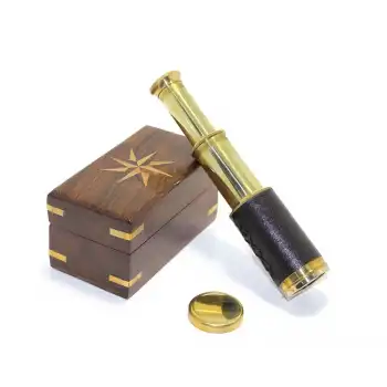 Ahşap Kutulu Pirinç Dürbün 15638