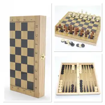 Ahşap Satranç Ve Tavla Seti Alk4243