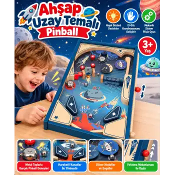 Ahşap Uzay Temalı Pinball