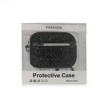 Airpods Pro (1.nesil) Spell Simli Kılıf - Siyah