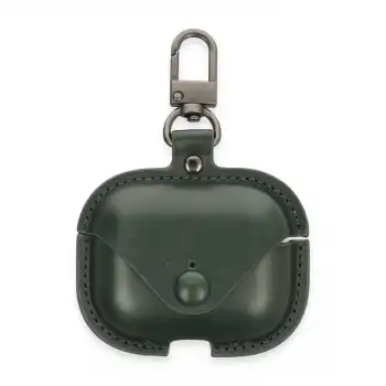 Airpods Pro 2 (2.nesil) Çanta Deri Kılıf - Haki Yeşil