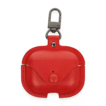 Airpods Pro 2 (2.nesil) Çanta Deri Kılıf - Kırmızı