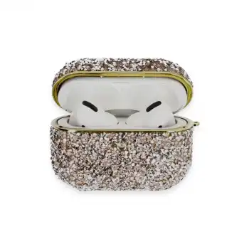 Airpods Pro 2 (2.nesil) Luz Taşlı Kılıf - Pembe