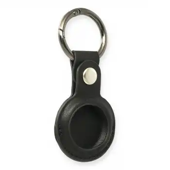 Airtag Anahtarlık Deri Kılıf - Siyah