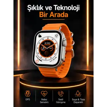 Akıllı Saat Android ve İOS Uyumlu 49 MM NFC Özelliği GPS Takibi Yeni Nesil