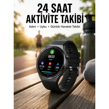 Akıllı Saat Bluetooth Bağlantılı Amoled Ekran Uyku ve Sağlık Takibi Yeni Nesil