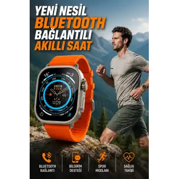 Akıllı Saat Uyku ve Spor Takibi Yeni Nesil Bluetooth Bağlantılı Amoled Ekran
