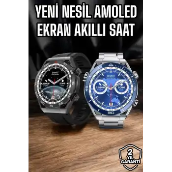 Akıllı Saat Yeni Nesil 2024 Model Metal Kordonlu Bluetooth Bağlantılı
