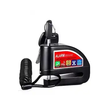 Alarmlı Disk Kilidi Motorsiklet Scooter Bisiklet Sesli Alarm 110 Desibel Yüksek Ses