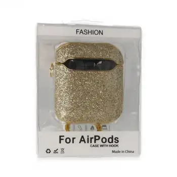 Apple Airpods 2 (2.nesil) Spell Simli Kılıf - Gold