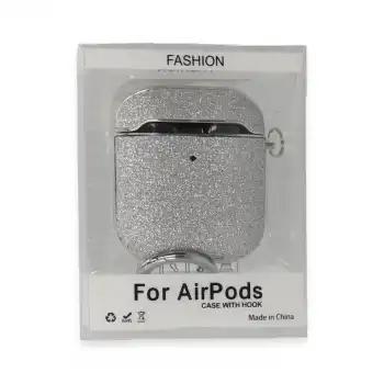 Apple Airpods 2 (2.nesil) Spell Simli Kılıf - Gümüş