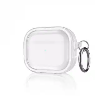 Apple Airpods Pro 2 (2.nesil) Shiny Şeffaf Kılıf - Beyaz