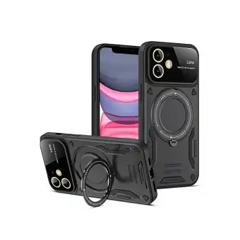 Apple İphone 11 Kılıf Joy Lens Standlı Kapak - Siyah