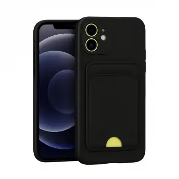 Apple İphone 11 Kılıf Kelvin Kartvizitli Silikon - Siyah