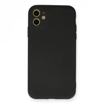 Apple İphone 11 Kılıf Nano İçi Kadife Silikon - Siyah