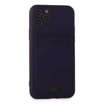 Apple İphone 11 Pro Kılıf Kelvin Kartvizitli Silikon - Derin Mor
