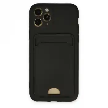 Apple İphone 11 Pro Kılıf Kelvin Kartvizitli Silikon - Siyah
