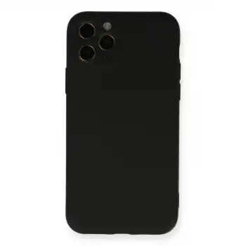 Apple İphone 11 Pro Kılıf Nano İçi Kadife Silikon - Siyah