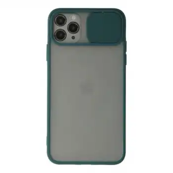 Apple İphone 11 Pro Kılıf Palm Buzlu Kamera Sürgülü Silikon - Yeşil