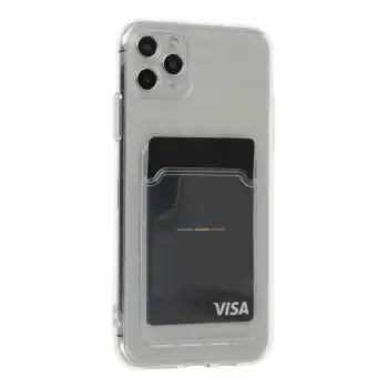Apple İphone 11 Pro Max Kılıf Kart Şeffaf Silikon - Şeffaf