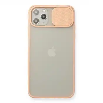 Apple İphone 11 Pro Max Kılıf Palm Buzlu Kamera Sürgülü Silikon - Pembe