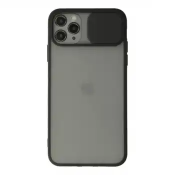 Apple İphone 11 Pro Max Kılıf Palm Buzlu Kamera Sürgülü Silikon - Siyah