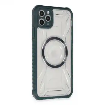 Apple İphone 11 Pro Max Kılıf Prag Magneticsafe Kapak - Koyu Yeşil