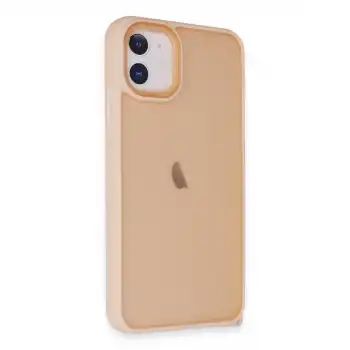Apple İphone 12 Kılıf Elegant Kapak - Pudra