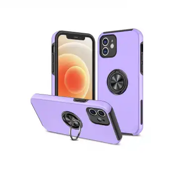 Apple İphone 12 Kılıf Elit Yüzüklü Kapak - Mor