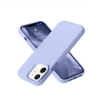 Apple İphone 12 Kılıf Nano İçi Kadife Silikon - Lila