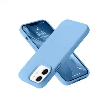 Apple İphone 12 Kılıf Nano İçi Kadife Silikon - Mavi