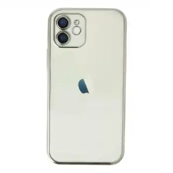 Apple İphone 12 Kılıf Razer Lensli Silikon - Gümüş