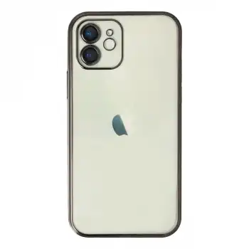 Apple İphone 12 Kılıf Razer Lensli Silikon - Siyah