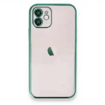 Apple İphone 12 Kılıf Razer Lensli Silikon - Yeşil