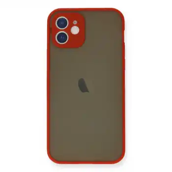 Apple İphone 12 Mini Kılıf Montreal Silikon Kapak - Kırmızı