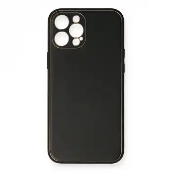 Apple İphone 12 Pro Kılıf Coco Deri Silikon Kapak - Siyah