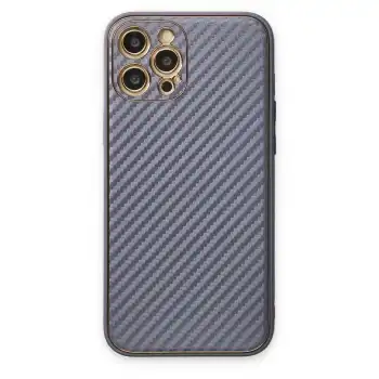 Apple İphone 12 Pro Kılıf Coco Karbon Silikon - Gri