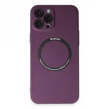 Apple İphone 12 Pro Kılıf Jack Magneticsafe Lens Silikon - Mürdüm
