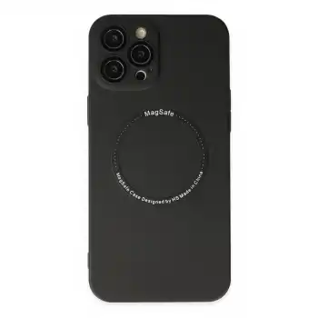Apple İphone 12 Pro Kılıf Jack Magneticsafe Lens Silikon - Siyah
