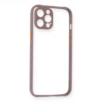 Apple İphone 12 Pro Kılıf Miami Şeffaf Silikon - Açık Mor