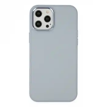 Apple İphone 12 Pro Max Kılıf Asya Deri Silikon - Sierra Blue